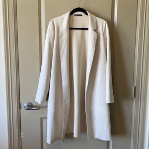 ZARA 🤍 white 🤍 faux suede over coat coatigan cardigan